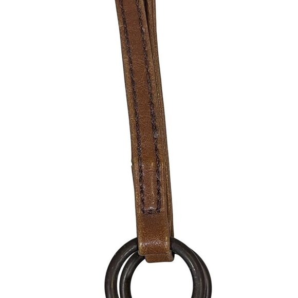 Express Y2K Leather Bag Brown Shoulder Purse 80s Western Boho Hippie Indie Retro - Picture 5 of 10